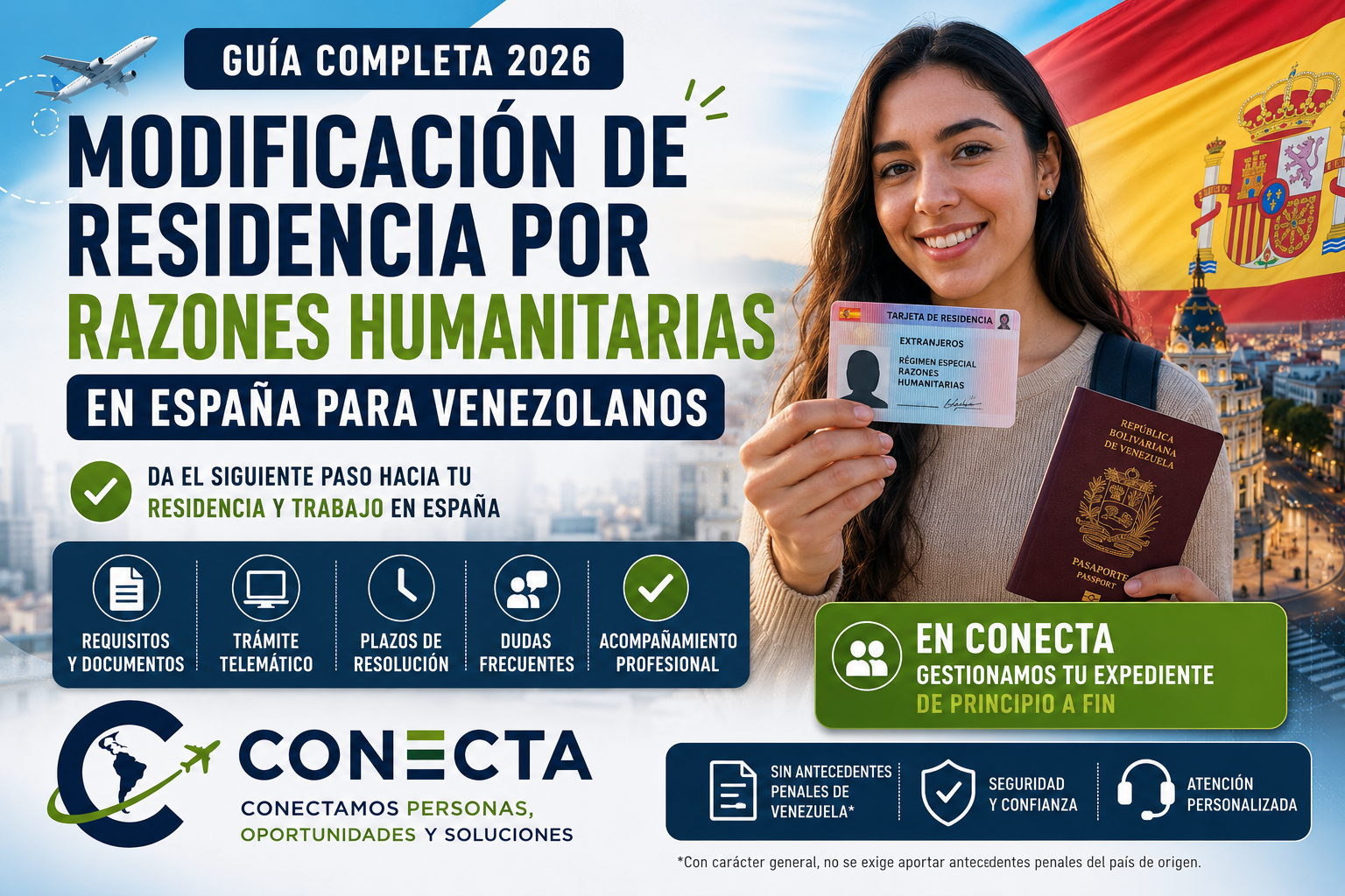 Modificación de residencia por razones humanitarias en España para venezolanos: guía completa (2026)